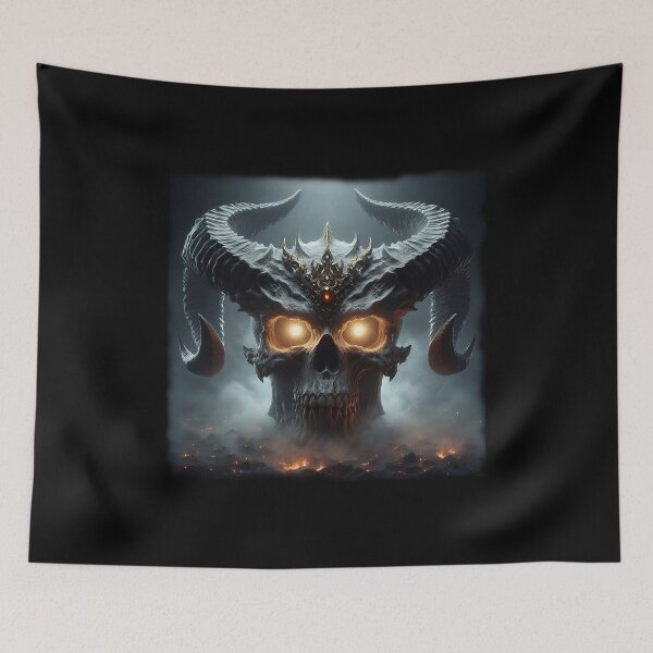 Item preview, Crowned Demon King Skull | Dark Fantasy Horned Beast designed and sold by MouradStudio.