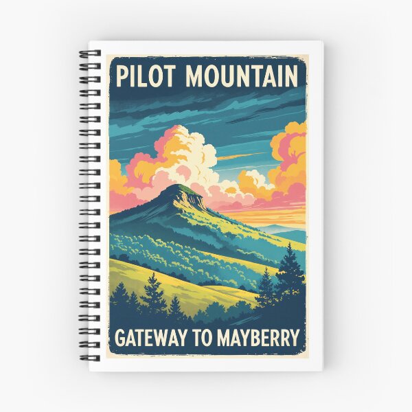 Artikelvorschau, Pilot Mountain – Tor nach Mayberry – Retro-Reisekunst entworfen und verkauft von bobparduephoto.