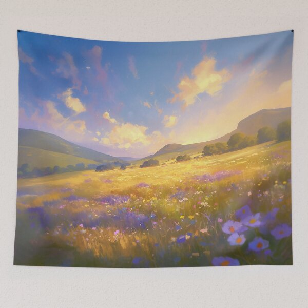 Artikelvorschau, Goldene Wildblumenwiese unter blauem Himmel entworfen und verkauft von Christian Weiss.