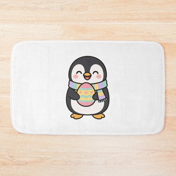 Item preview, Happy Penguin Holding Easter Egg – Cute Spring Animal Character designed and sold by Confuzz1ed.