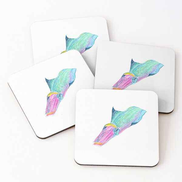 Item preview, Caribbean Reef Squid Watercolor designed and sold by Sonoran Glimmer.