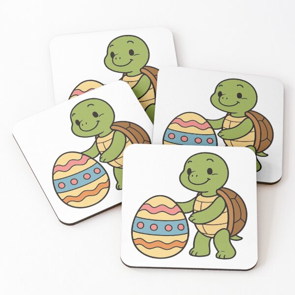 Item preview, Happy Turtle Rolling Easter Egg – Cute Spring Animal Character designed and sold by Confuzz1ed.
