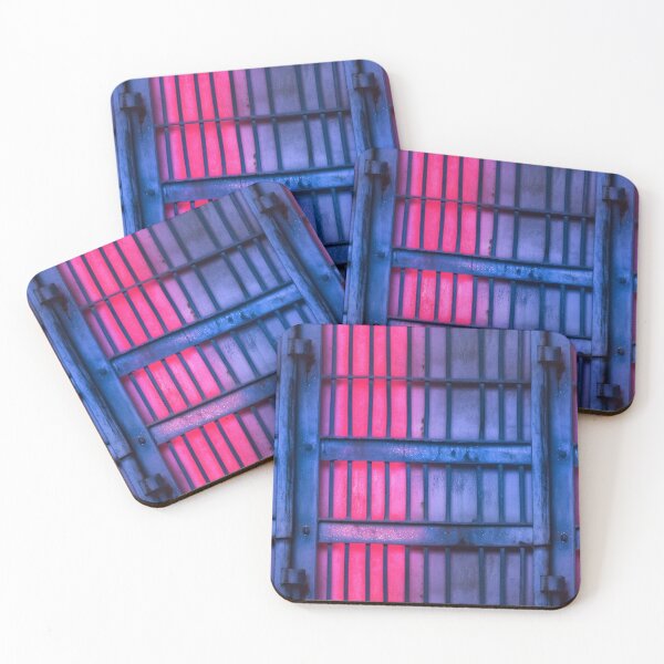 Item preview, Pink Blue Neon Jail Bars designed and sold by bubblegoth.
