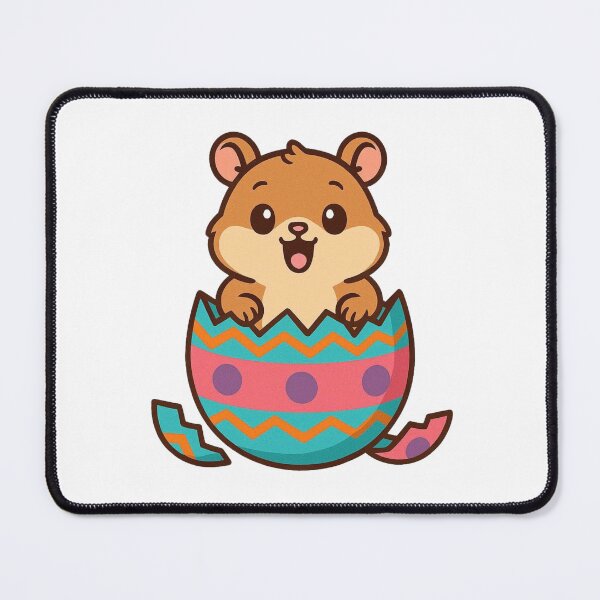Item preview, Cute Hamster Popping Out of Easter Egg – Funny Spring Animal Character designed and sold by Confuzz1ed.