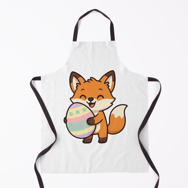 Item preview, Happy Fox Holding Giant Easter Egg – Cute Spring Animal Character designed and sold by Confuzz1ed.