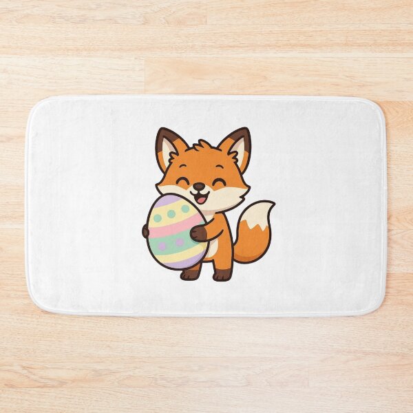 Item preview, Happy Fox Holding Giant Easter Egg – Cute Spring Animal Character designed and sold by Confuzz1ed.