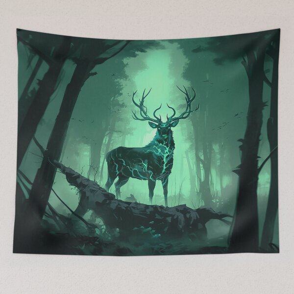Item preview, Electric Forest Stag With Glowing Veins designed and sold by Christian Weiss.