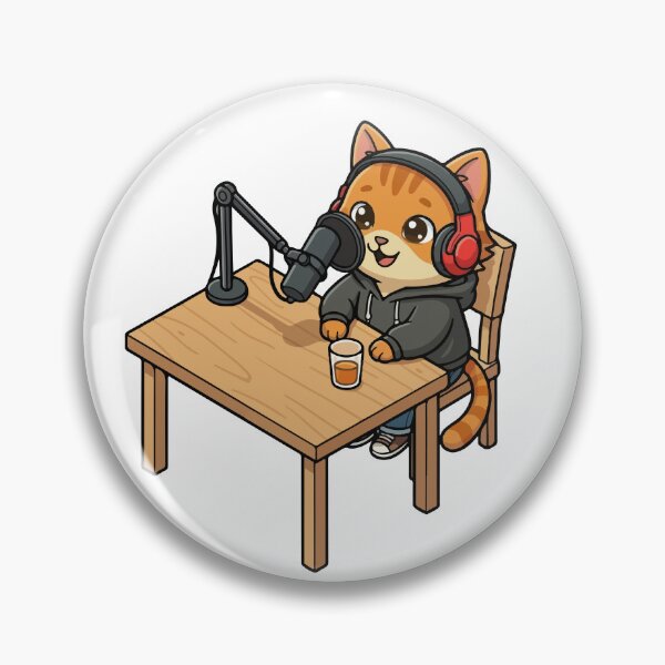 Item preview, Orange Cat Podcast Streaming Session designed and sold by VisioraCreative.