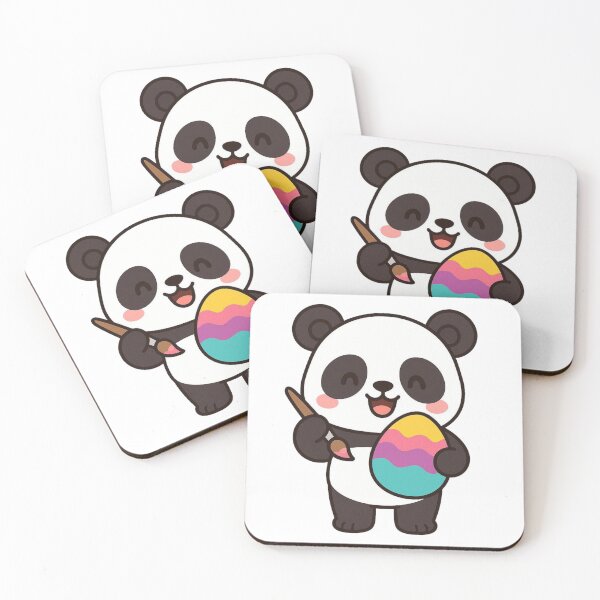 Item preview, Happy Panda Decorating Easter Egg – Cute Spring Animal Character designed and sold by Confuzz1ed.