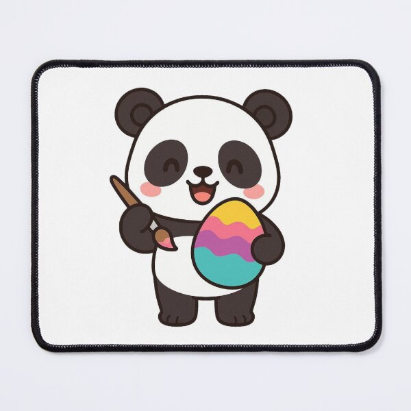 Item preview, Happy Panda Decorating Easter Egg – Cute Spring Animal Character designed and sold by Confuzz1ed.