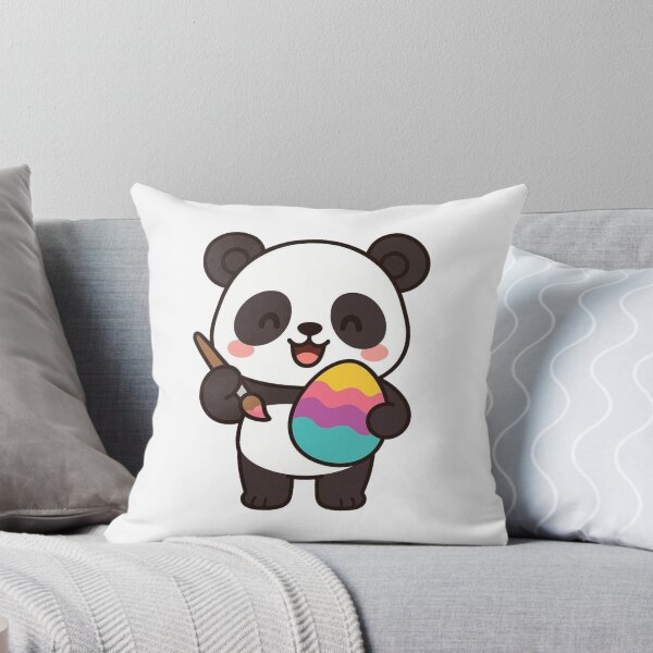 Item preview, Happy Panda Decorating Easter Egg – Cute Spring Animal Character designed and sold by Confuzz1ed.