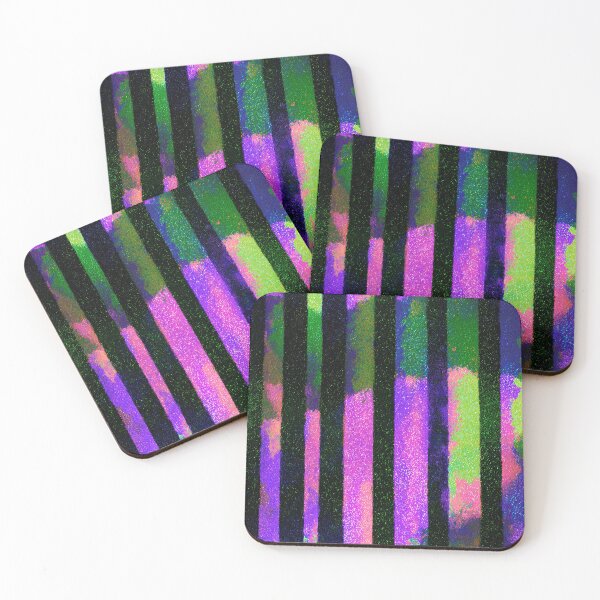 Item preview, Blacklight Glitter Stripe Pattern designed and sold by bubblegoth.