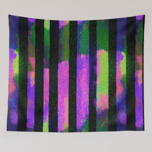 Item preview, Blacklight Glitter Stripe Pattern designed and sold by bubblegoth.