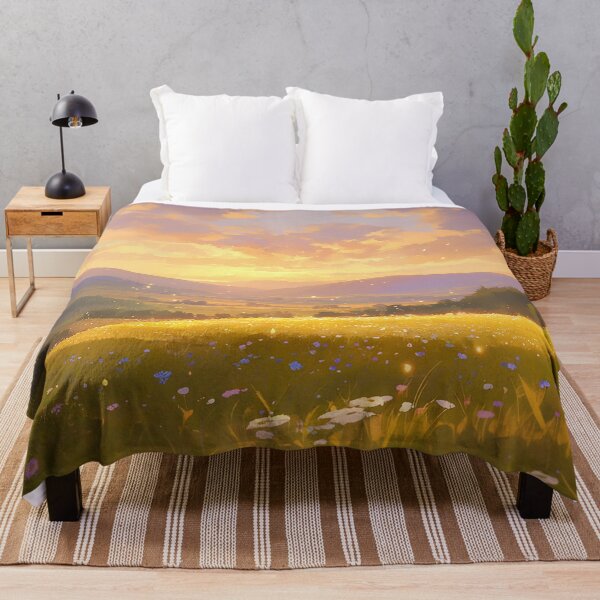 Item preview, Peaceful Wildflower Hills In Golden Light designed and sold by Christian Weiss.