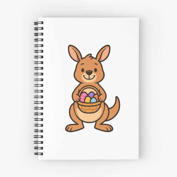 Item preview, Happy Kangaroo Holding Easter Basket – Cute Spring Animal Character designed and sold by Confuzz1ed.