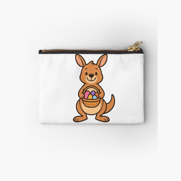 Item preview, Happy Kangaroo Holding Easter Basket – Cute Spring Animal Character designed and sold by Confuzz1ed.