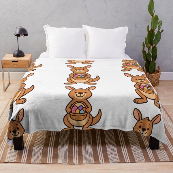 Item preview, Happy Kangaroo Holding Easter Basket – Cute Spring Animal Character designed and sold by Confuzz1ed.