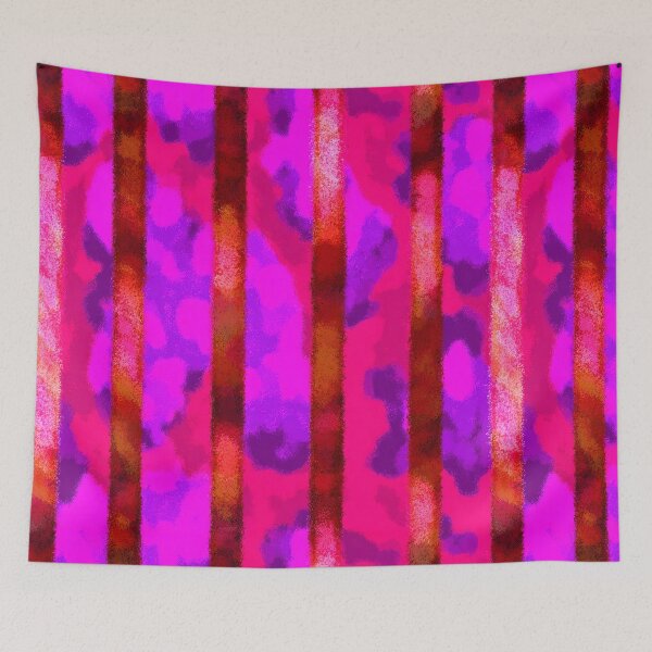 Item preview, Electric Pink Purple Stripe Pattern designed and sold by bubblegoth.