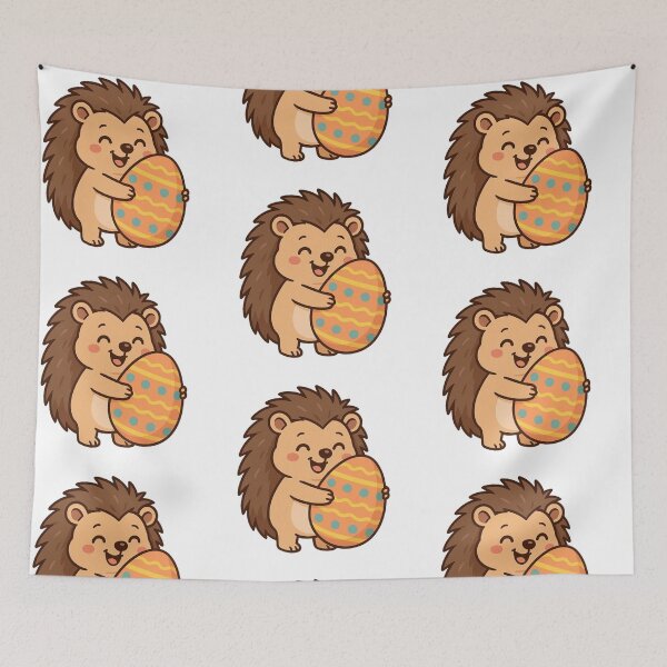 Item preview, Cute Hedgehog Hugging Giant Easter Egg – Adorable Spring Animal Character designed and sold by Confuzz1ed.