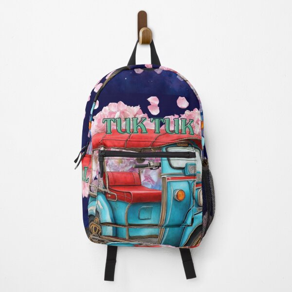 Item preview, Cute Tuk Tuk Thailand | Vintage Thai Taxi Floral Illustration designed and sold by ChenEngEng.