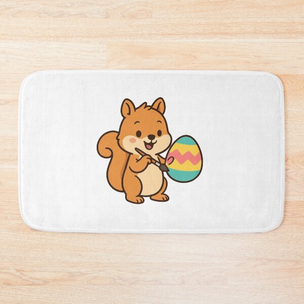 Item preview, Happy Squirrel Painting Easter Egg – Cute Spring Animal Character designed and sold by Confuzz1ed.
