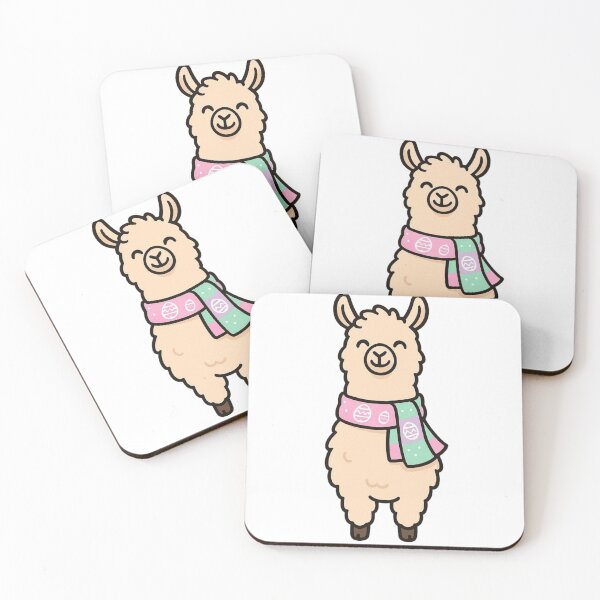 Item preview, Happy Llama Wearing Easter Scarf – Cute Spring Animal Character designed and sold by Confuzz1ed.