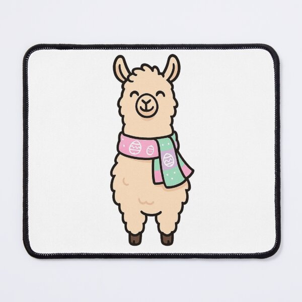 Item preview, Happy Llama Wearing Easter Scarf – Cute Spring Animal Character designed and sold by Confuzz1ed.