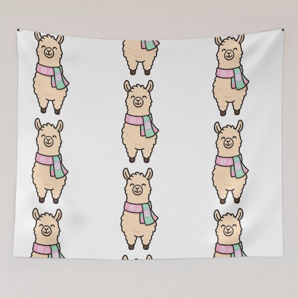 Item preview, Happy Llama Wearing Easter Scarf – Cute Spring Animal Character designed and sold by Confuzz1ed.