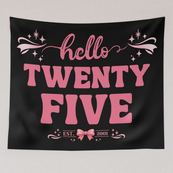 Item preview, Hello 25 Coquette Birthday – Cute Bow Aesthetic 25th Birthday Girl Design designed and sold by Teetreasure2.