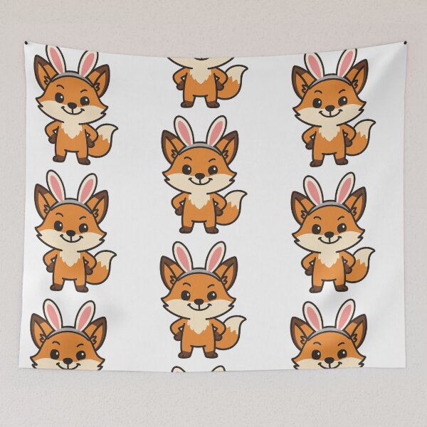 Item preview, Cute Fox Wearing Bunny Ears – Funny Easter Animal Character designed and sold by Confuzz1ed.
