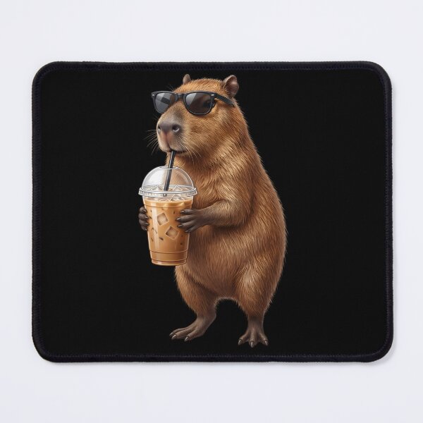 Artikelvorschau, Lustiges Meme: Wasserschwein trinkt Eiskaffee – Wasserschweinliebhaber entworfen und verkauft von TerryConnells.