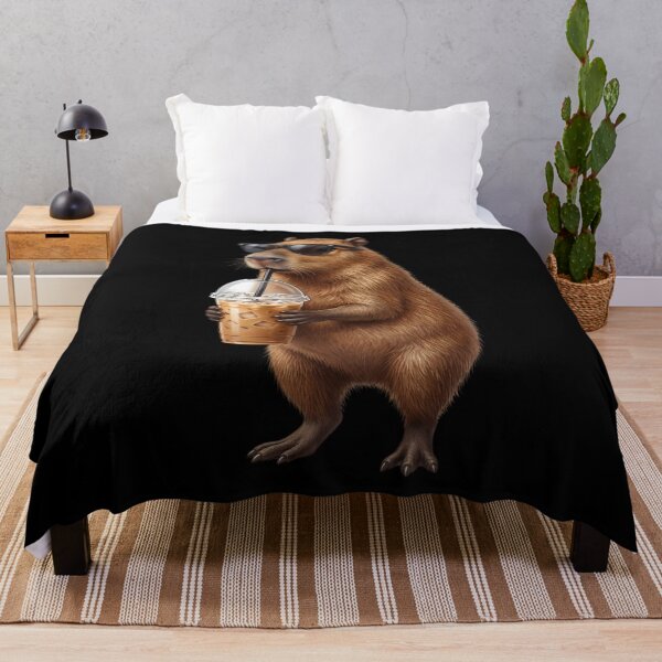 Item preview, Funny Capybara Drinking Iced Coffee Meme Capybara Lover designed and sold by TerryConnells.