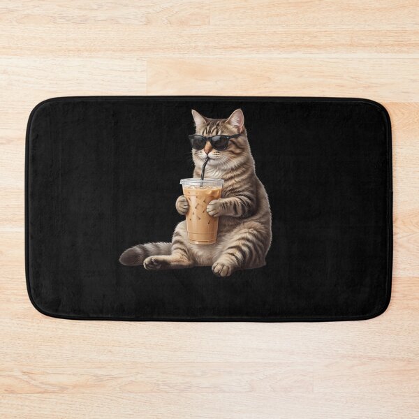 Item preview, Funny Cat Drinking Iced Coffee Meme Kitten Lover designed and sold by TerryConnells.