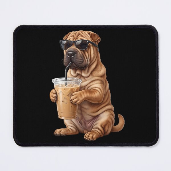 Item preview, Funny Chinese Shar-Pei Drinking Iced Coffee Meme Dog Lover designed and sold by TerryConnells.