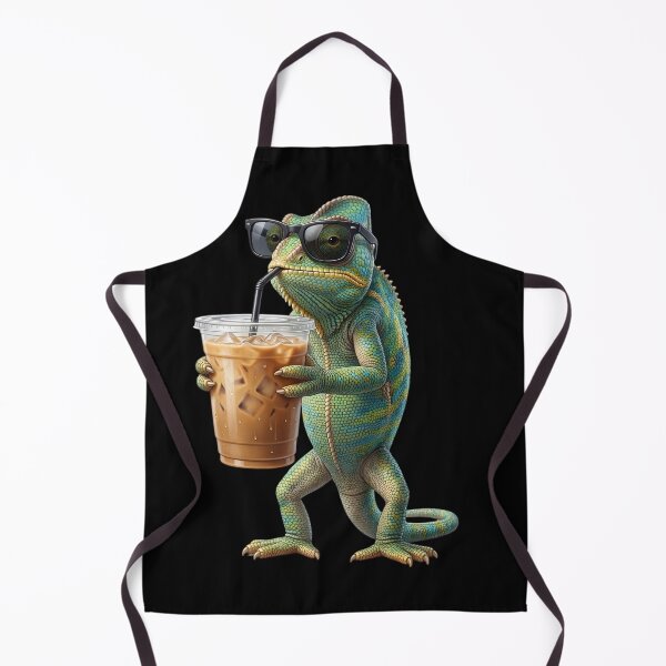 Item preview, Funny Chameleon Drinking Iced Coffee Meme Chameleon Lover designed and sold by TerryConnells.