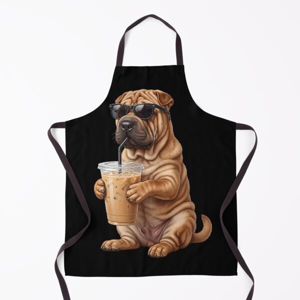 Item preview, Funny Chinese Shar-Pei Drinking Iced Coffee Meme Dog Lover designed and sold by TerryConnells.