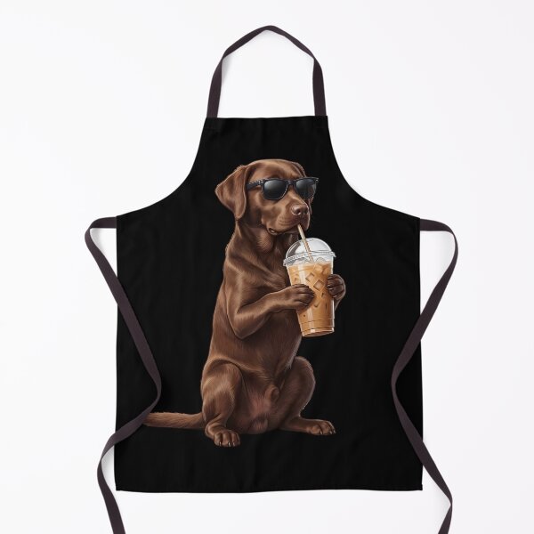 Item preview, Funny Chocolate Labrador Retriever Drinking Iced Coffee Meme Dog Lover designed and sold by TerryConnells.