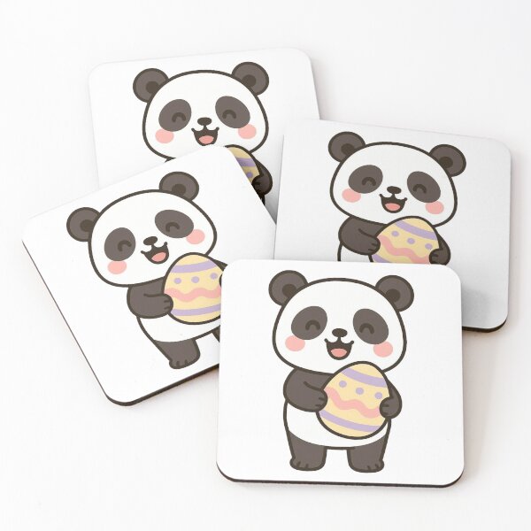 Item preview, Happy Panda Holding Easter Egg – Cute Spring Animal Character designed and sold by Confuzz1ed.
