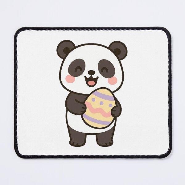 Item preview, Happy Panda Holding Easter Egg – Cute Spring Animal Character designed and sold by Confuzz1ed.