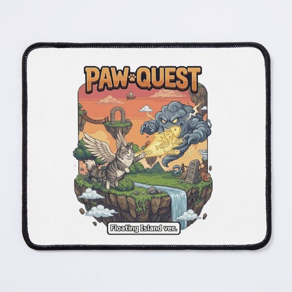 Item preview, Paw Quest Floating Island Wizard Cat – Pixel RPG Magic Adventure designed and sold by PawMic.