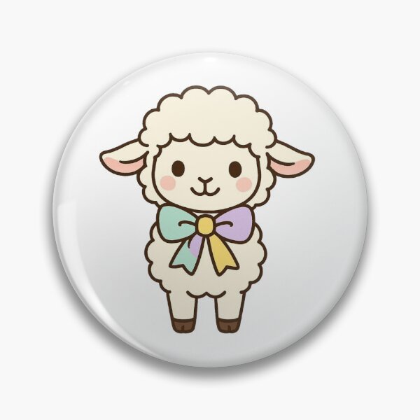 Item preview, Sweet Lamb Wearing Easter Ribbon – Cute Spring Farm Animal Character designed and sold by Confuzz1ed.