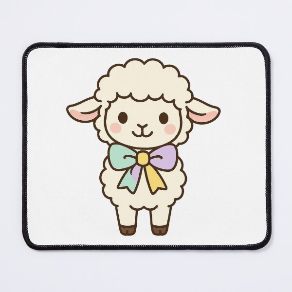 Item preview, Sweet Lamb Wearing Easter Ribbon – Cute Spring Farm Animal Character designed and sold by Confuzz1ed.