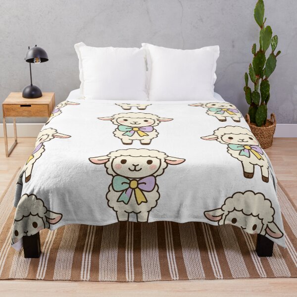 Item preview, Sweet Lamb Wearing Easter Ribbon – Cute Spring Farm Animal Character designed and sold by Confuzz1ed.