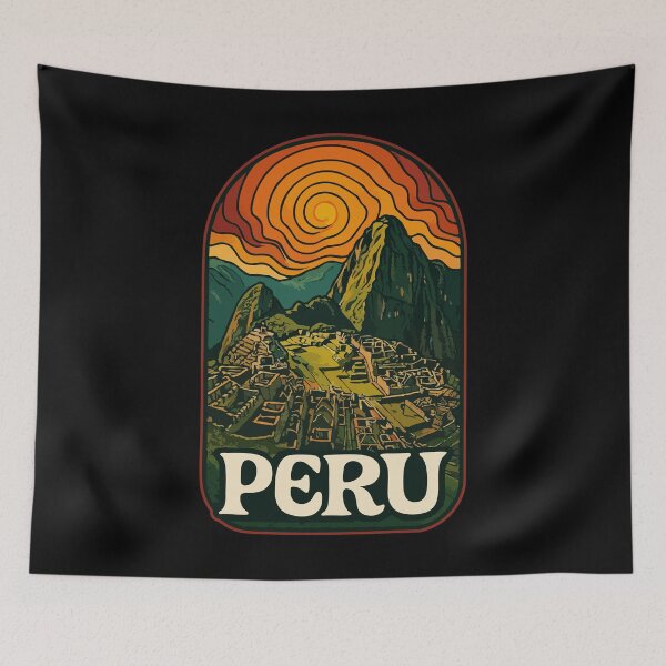 Item preview, Peru Retro Trippy Art Travel designed and sold by TomFrontierArt.