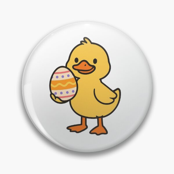 Item preview, Cute Duck Holding Decorated Easter Egg – Fun Spring Animal Illustration designed and sold by Confuzz1ed.