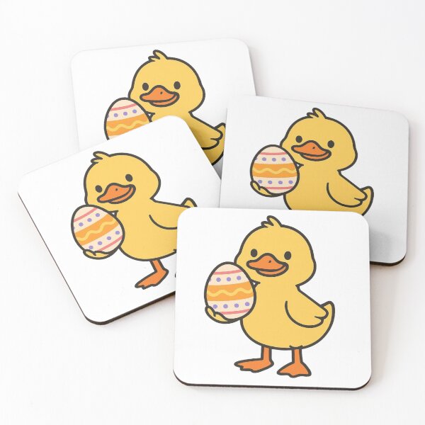 Item preview, Cute Duck Holding Decorated Easter Egg – Fun Spring Animal Illustration designed and sold by Confuzz1ed.