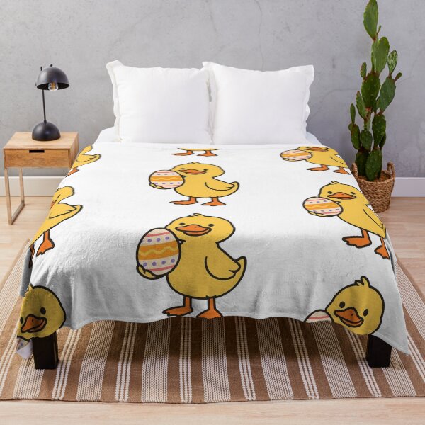 Item preview, Cute Duck Holding Decorated Easter Egg – Fun Spring Animal Illustration designed and sold by Confuzz1ed.