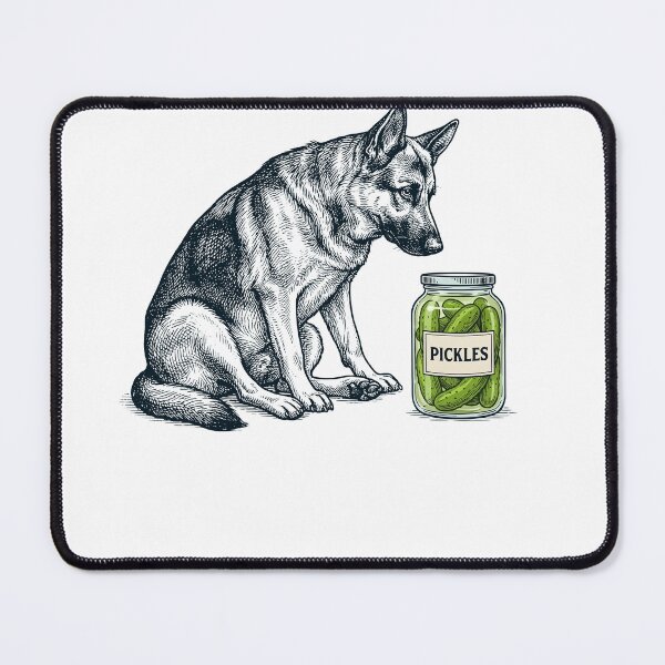 Item preview, Vinatge German Shepherd Pickles Meme Dog Lover designed and sold by DoodleTortle.