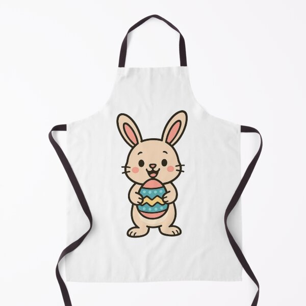 Item preview, Happy Bunny Holding Colorful Easter Egg – Cute Spring Holiday Character designed and sold by Confuzz1ed.