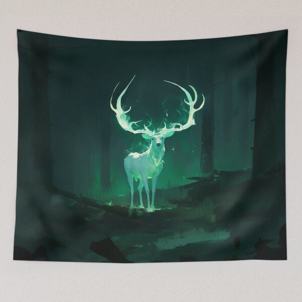 Item preview, Luminous Spirit Deer In Mystic Woods designed and sold by Christian Weiss.